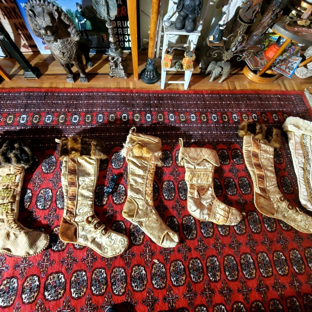 DESIGNER CHRISTMAS STOCKINGS  Large 30" - Faux Fur Cuff, Tapestry NEW